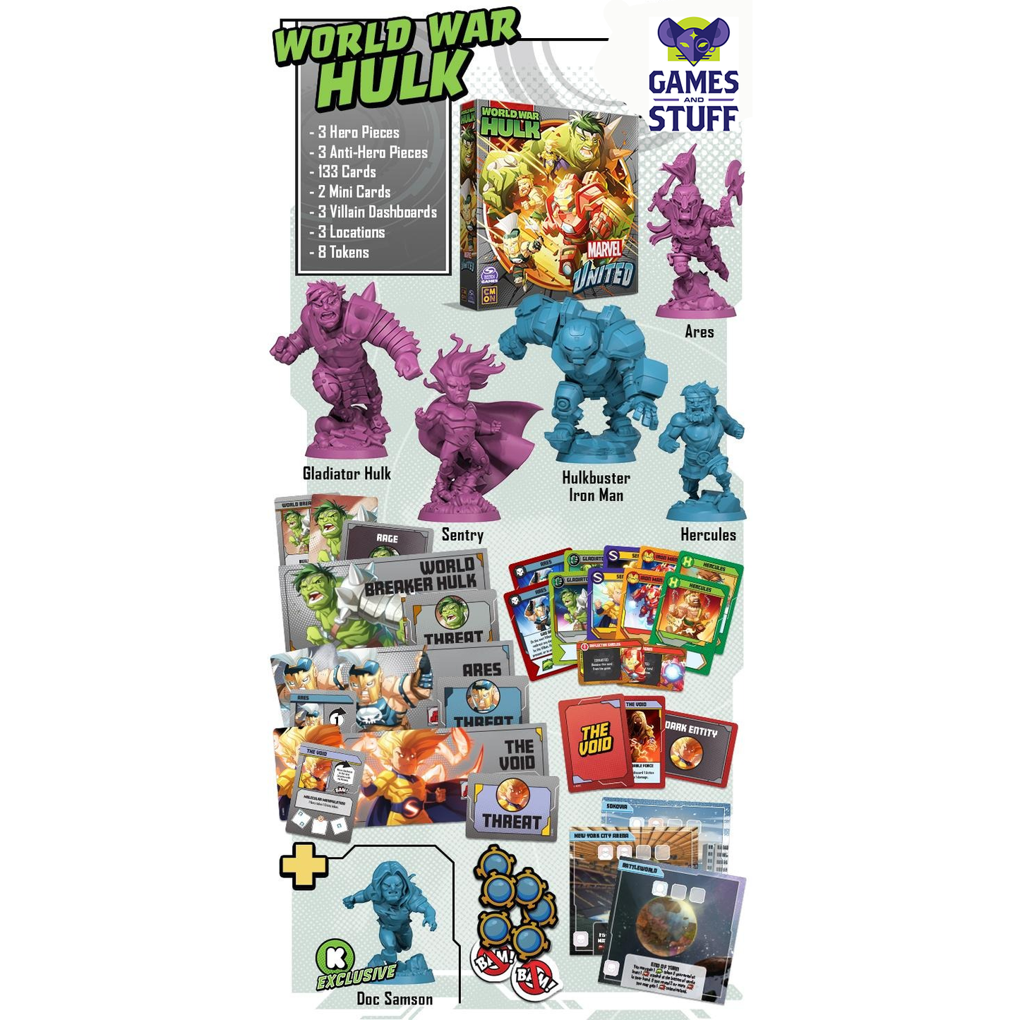 MARVEL UNITED MULTIVERSE WORLD WAR HULK KICKSTARTER EDITION