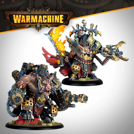 WARMACHINE EMPEROR CARVER ULTIMUS ESQUIRE III & WAR BOAR