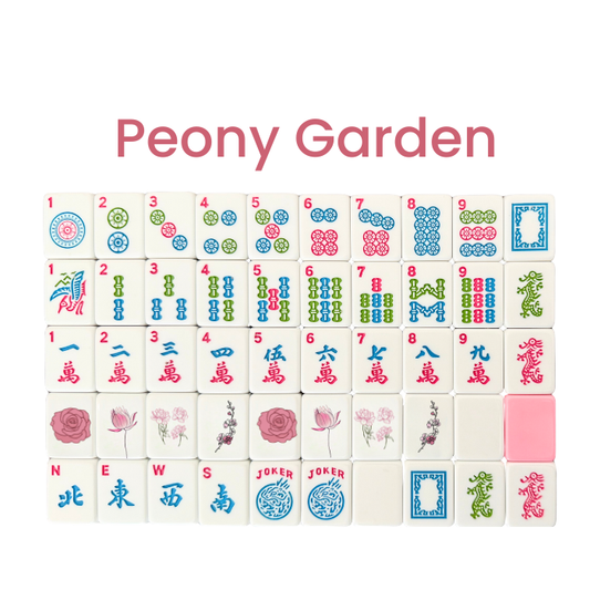 AMERICAN MAHJONG TILE SET: PEONY GARDEN