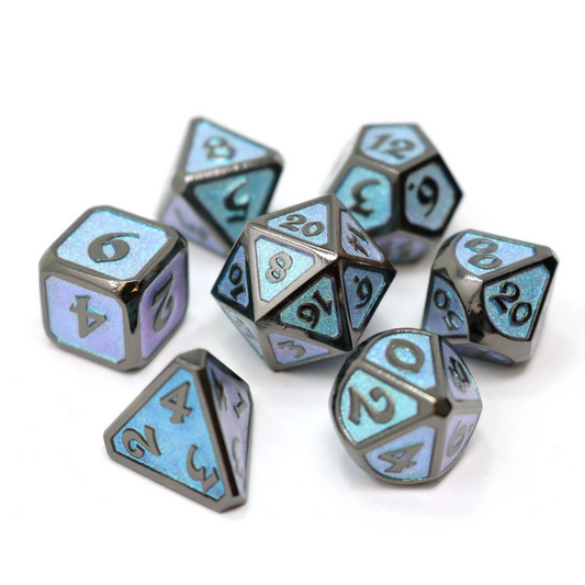 MYTHICA WINTERS EMBRACE RPG 7PC METAL DICE SET