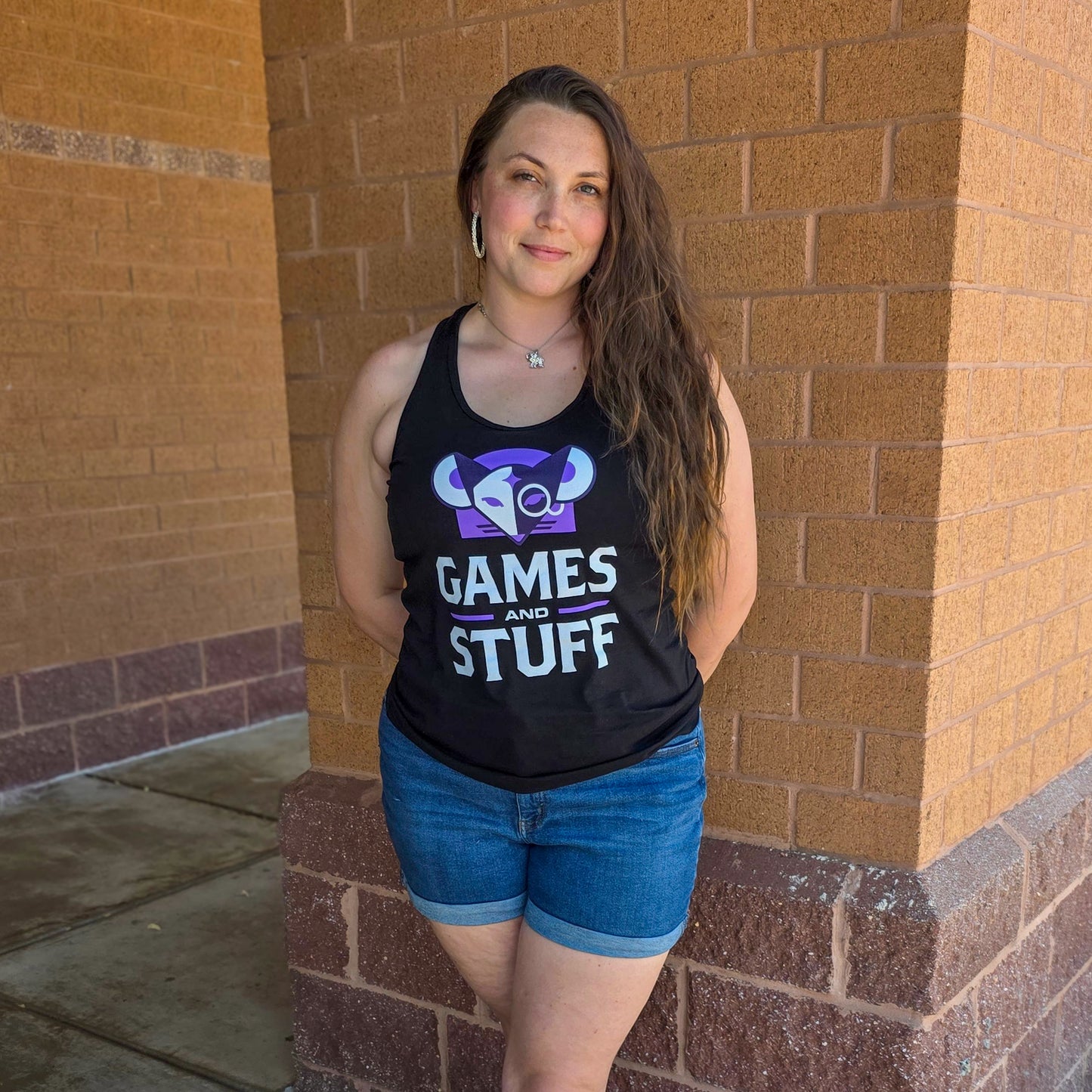 GAMES & STUFF LOGO WOMEN'S RACERBACK TANK TOP