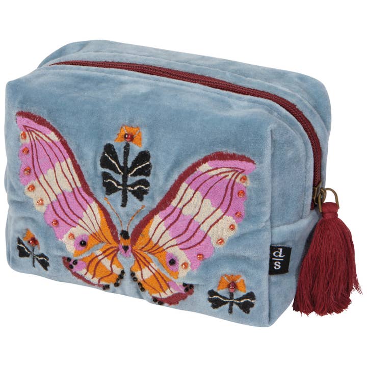 AURORA VELVET EMBROIDERED POUCH BY DANICA STUDIO