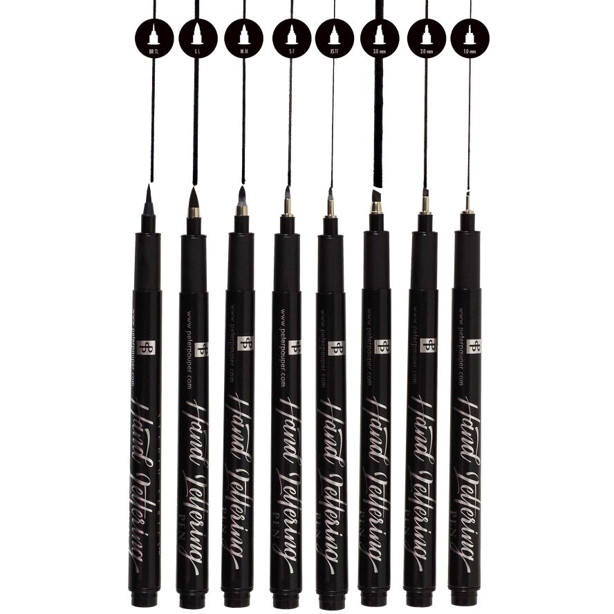BLACK HAND LETTERING PEN SET