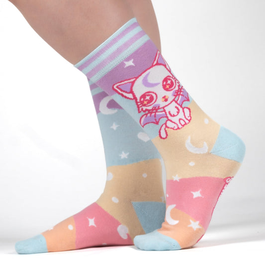 MYSTIC KITTY CREW SOCKS BY FOOTCLOTHES
