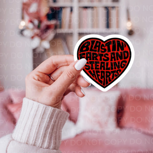 BLASTING FARTS AND STEALING HEARTS STICKER