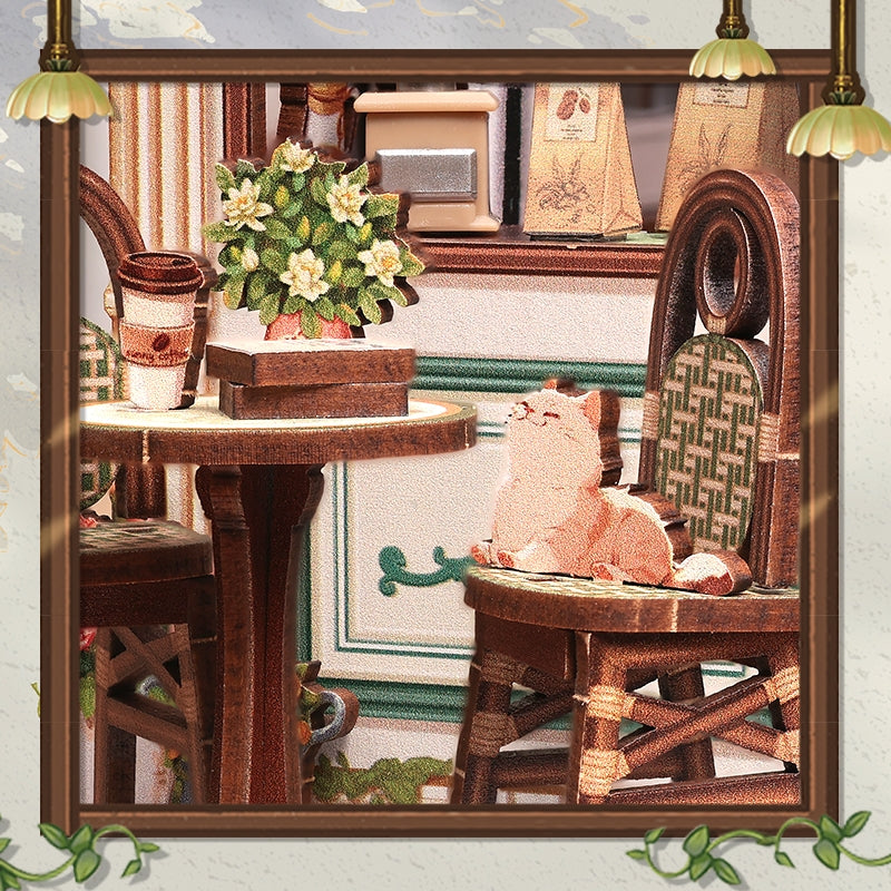 SUNNY CAFE MINIATURE BOOK NOOK KIT