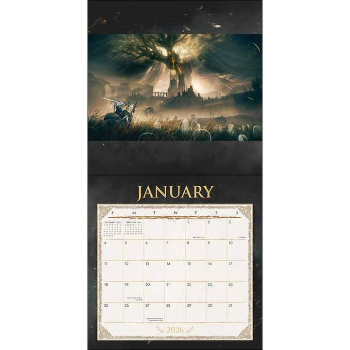ELDEN RING: SHADOW OF THE ERDTREE 2026 WALL CALENDAR BY BANDAI NAMCO ENTERTAINMENT