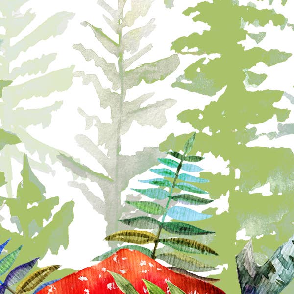 MUSHROOM WATERCOLOR BOOKMARK