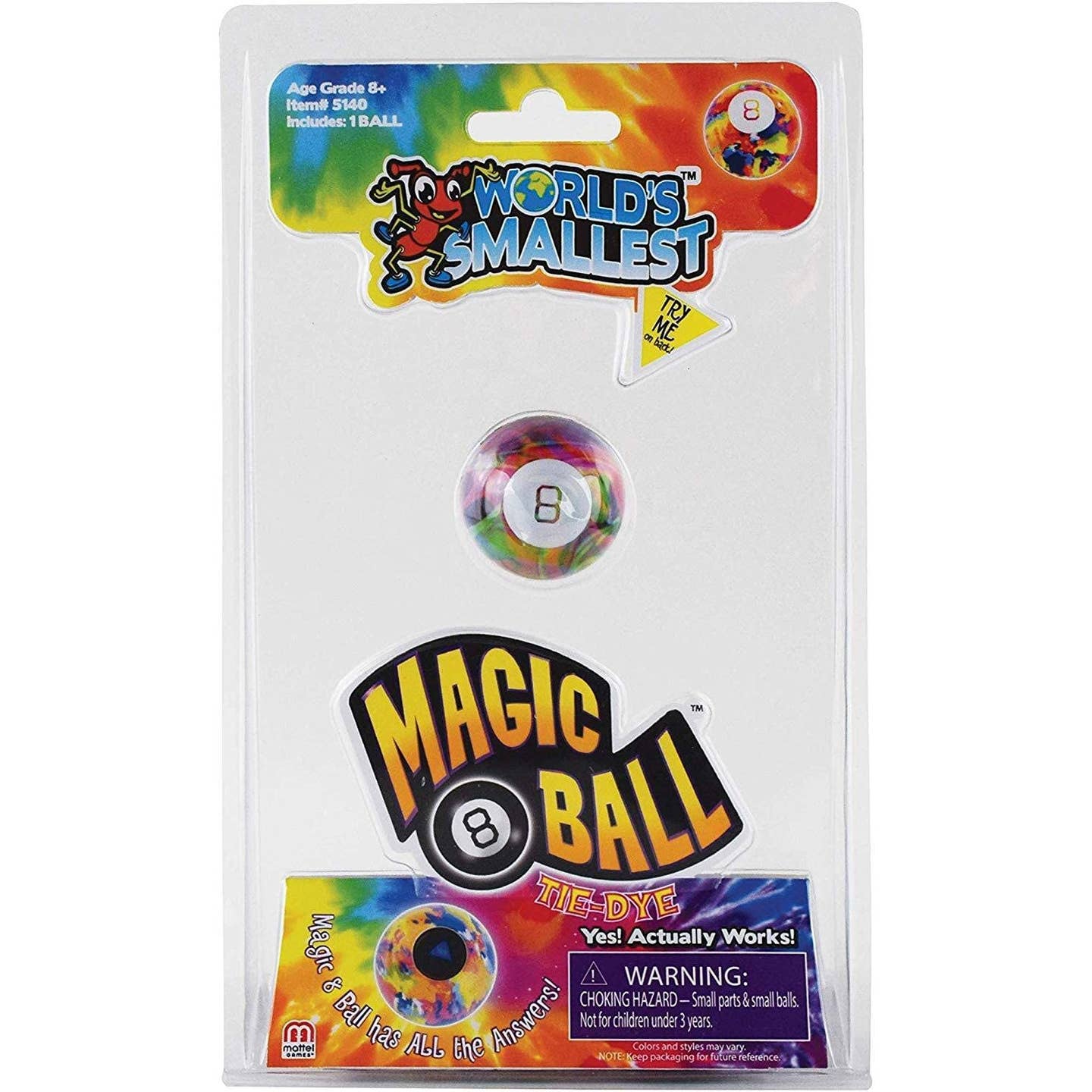 WORLD'S SMALLEST MAGIC 8 BALL TIE DYE