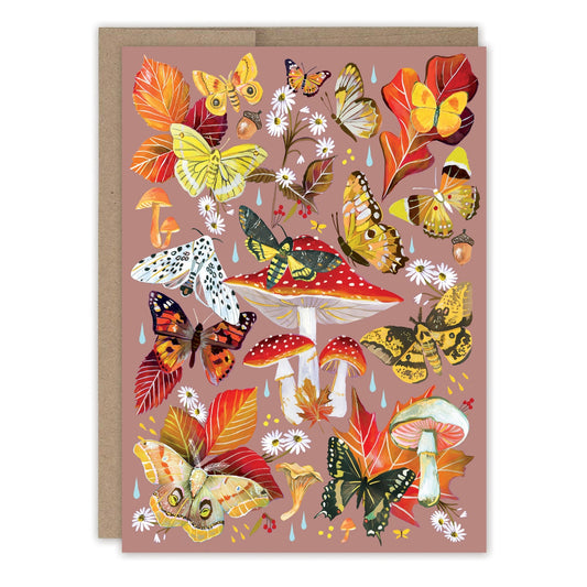 AUTUMN FLUTTER BIRTHDAY CARD