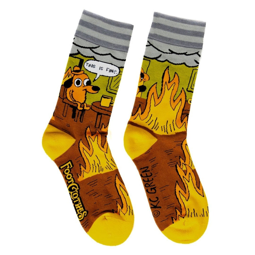 THIS IS FINE. ALSO, NOT FINE CREW SOCKS BY FOOTCLOTHES