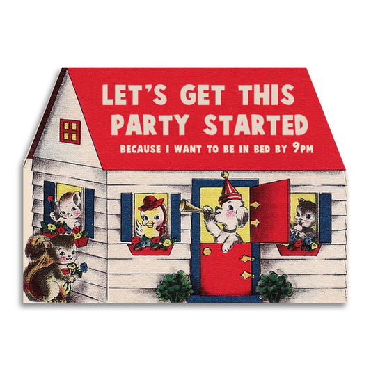 LET'S GET THIS PARTY STARTED BIRTHDAY CARD