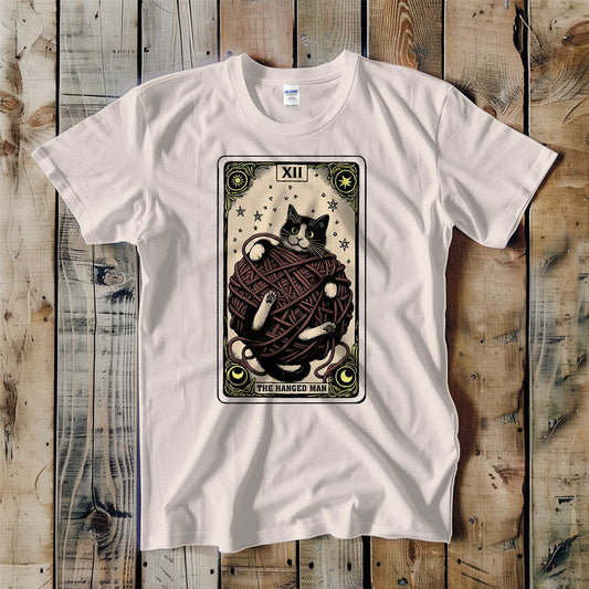 THE HANGED MAN CAT TAROT T-SHIRT