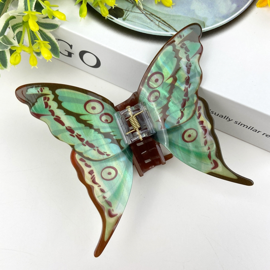 GREEN DRAGON BUTTERFLY HAIR CLAW