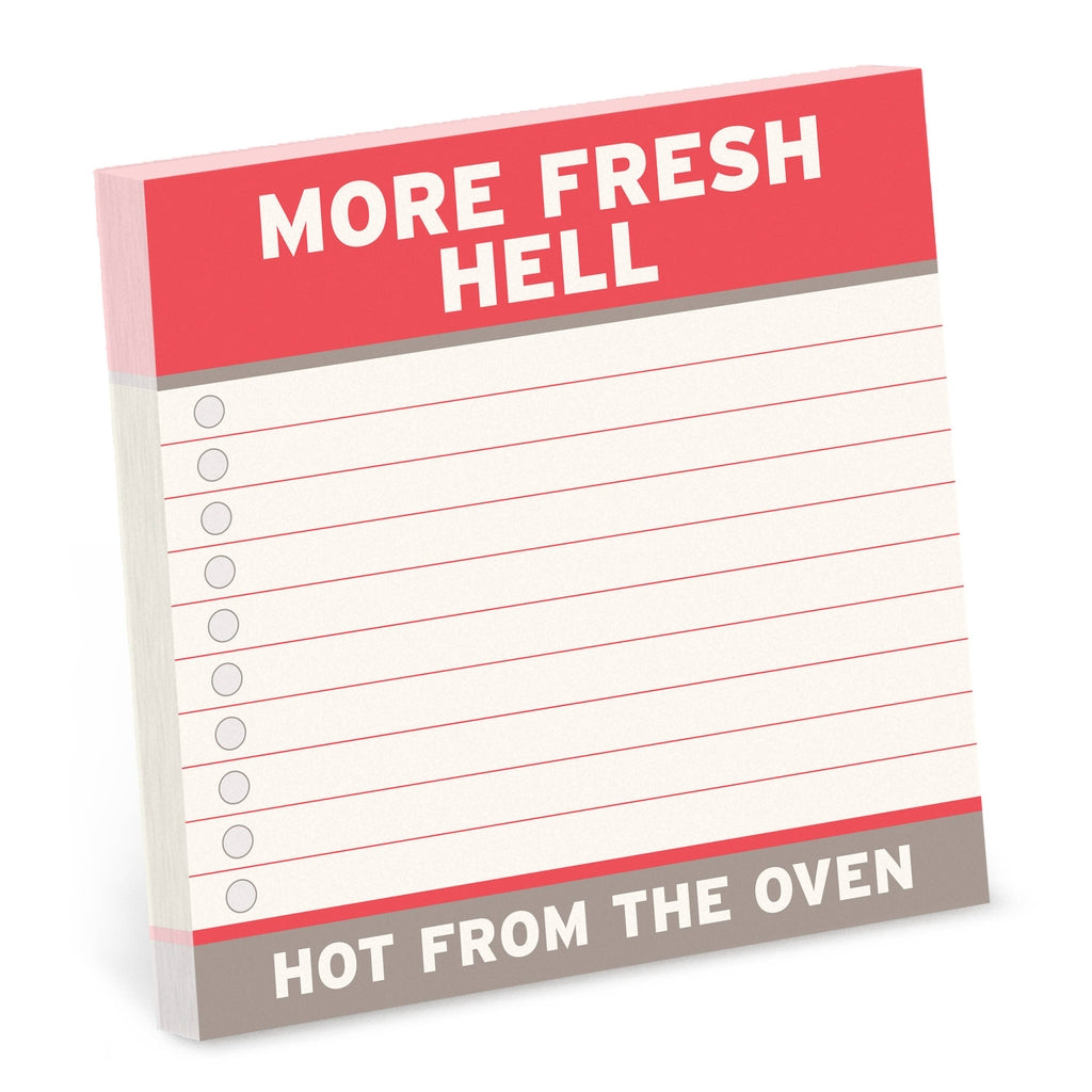 MORE FRESH HELL LARGE 4X4 IN STICKY NOTES