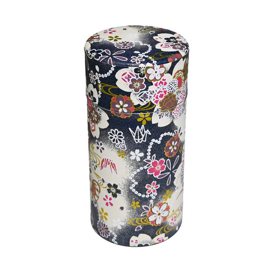 DOUBLE LID TEA CONTAINER GLITTER SAKURA 7.04 oz