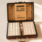 MINI MAHJONG SET WITH VINTAGE LEATHER CASE