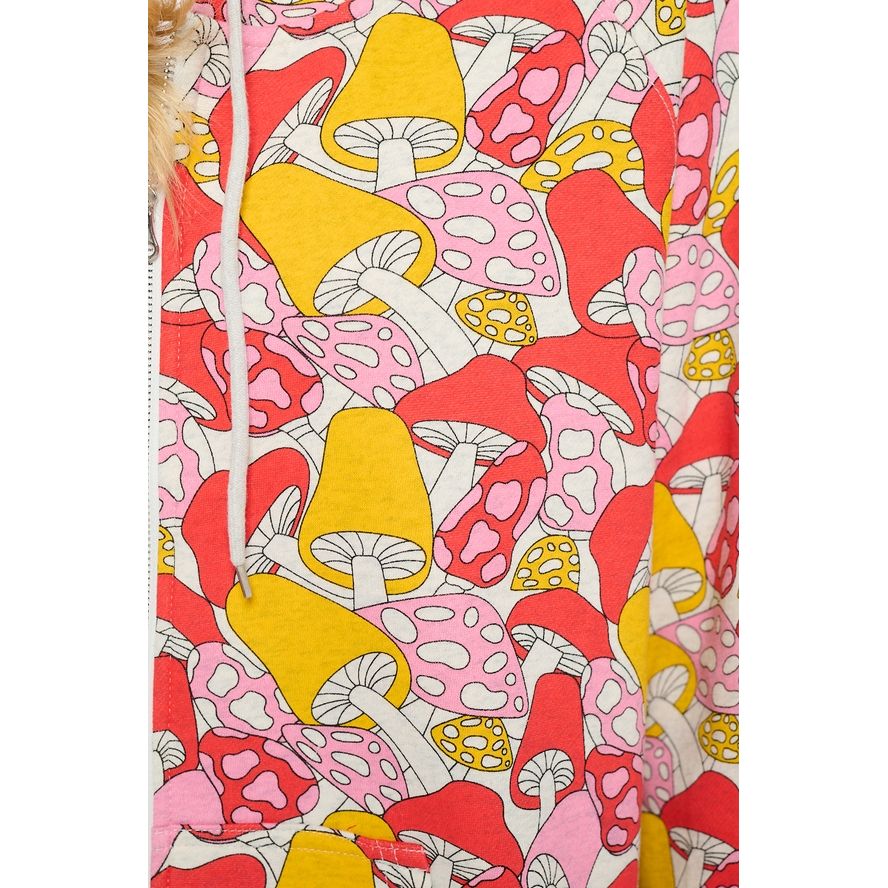 RETRO MUSHROOM ZIP HOODIE