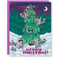 RACCOON TREE DECORATING CHRISTMAS GREETING CARD