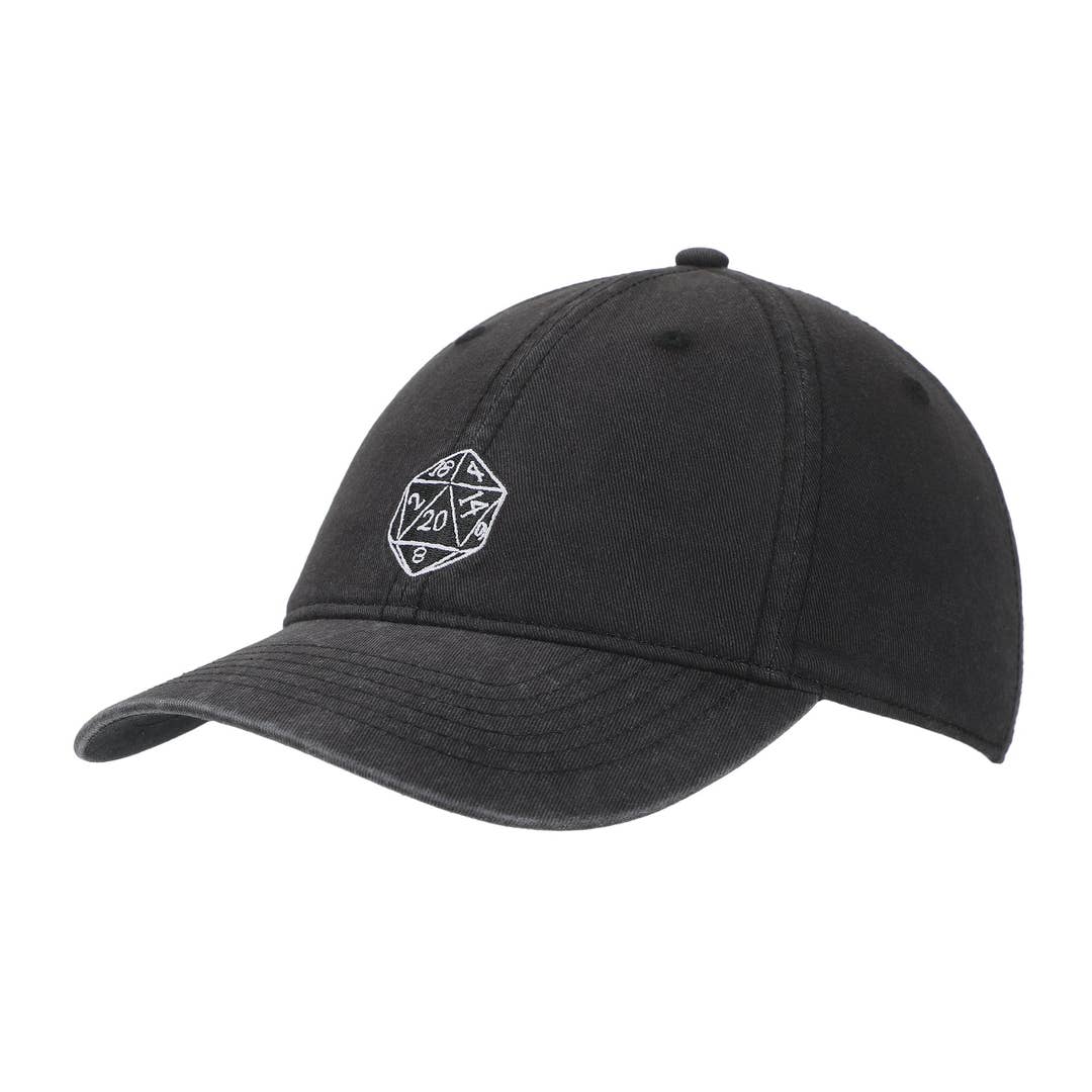 DUNGEONS & DRAGONS D20 BLACK BASEBALL CAP