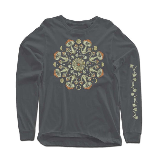MUSHROOM MANDALA LONG SLEEVE T-SHIRT