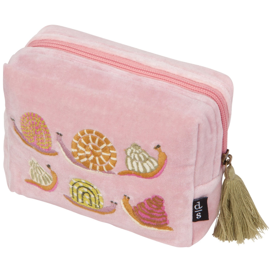 GARDENLAND EMBROIDERED VELVET POUCH BY DANICA STUDIO