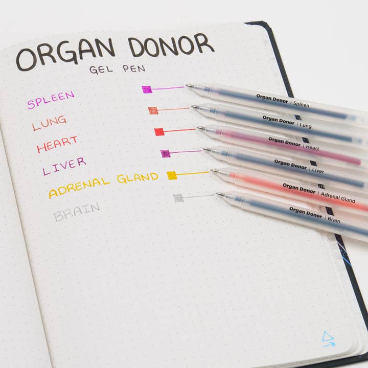 ORGAN DONOR GEL PEN SET