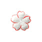 CHERRY BLOSSOM INCENSE HOLDER WHITE WITH RED OUTLINE