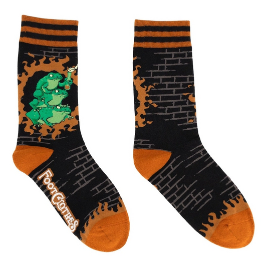 FROGS AGAINST FASCISM CREW SOCKS BY FOOTCLOTHES