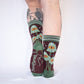 MYSTIC MUSHROOMS CREW SOCKS BY FOOTCLOTHES