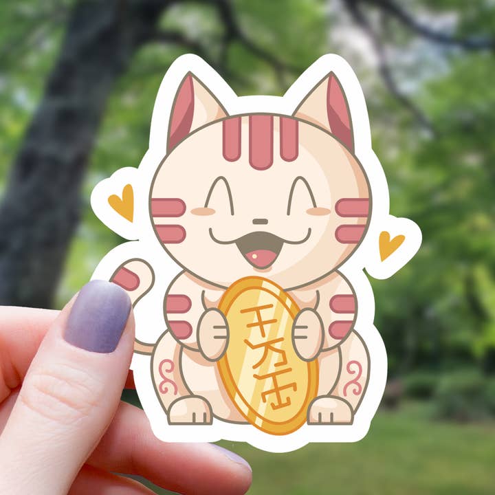 LUCKY CAT KAWAII STICKER
