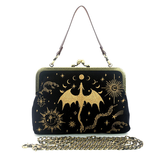 THE DRAGON'S SPELL KISSLOCK VINTAGE STYLE PURSE