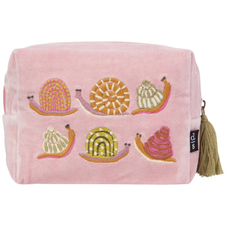 GARDENLAND EMBROIDERED VELVET POUCH BY DANICA STUDIO