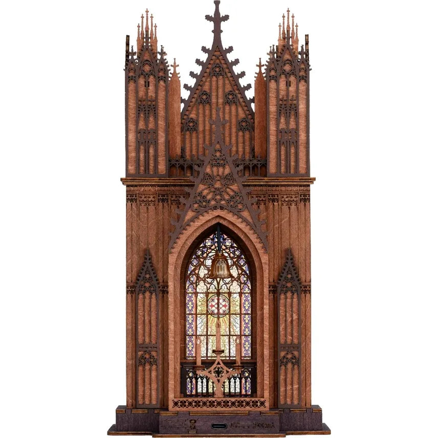 TWIN-TOWER CATHEDRAL 3D WOODEN PUZZLE KIT