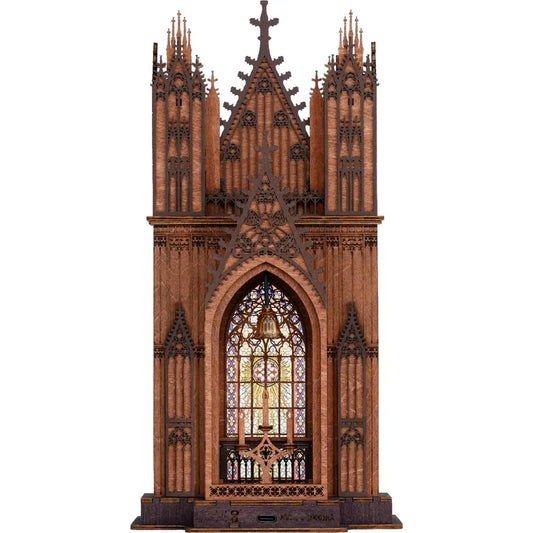 TWIN-TOWER CATHEDRAL 3D WOODEN PUZZLE KIT