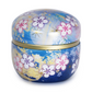 DOUBLE LID TEA CONTAINER BLUE SAKURA 3.52 oz
