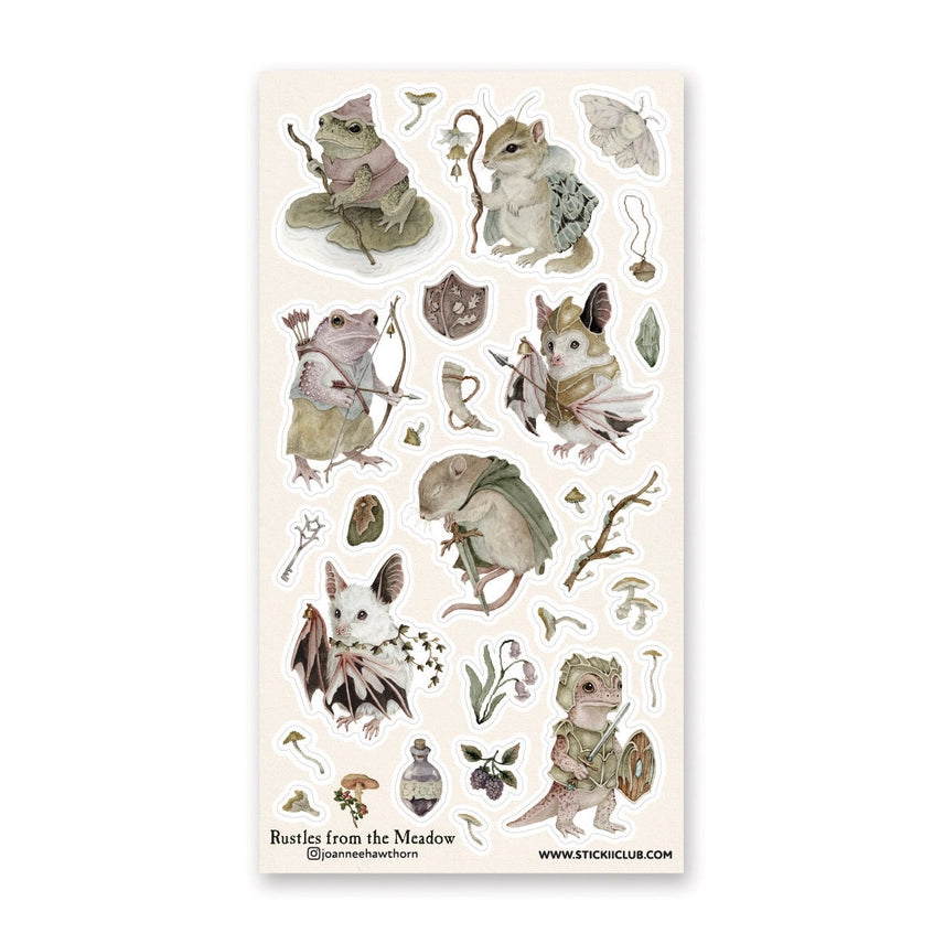 WARRIOR CRITTERS STICKER SHEET