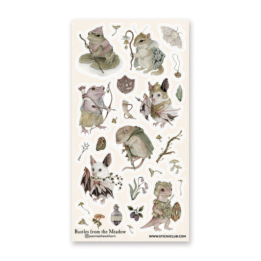 WARRIOR CRITTERS STICKER SHEET