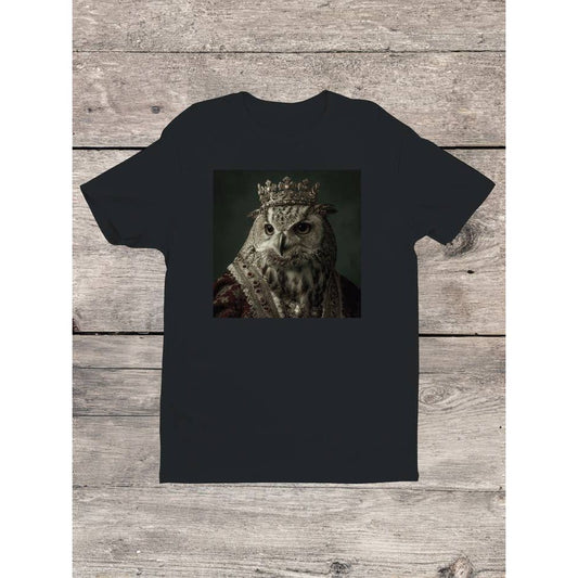MAJESTIC OWL IN ROYAL ATTIRE T-SHIRT