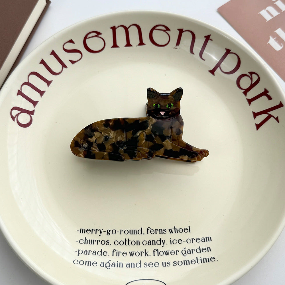PLAYFUL TORTOISESHELL CAT HAIR CLIP