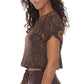 CELESTIAL CROP TEE (BROWN/GOLD)