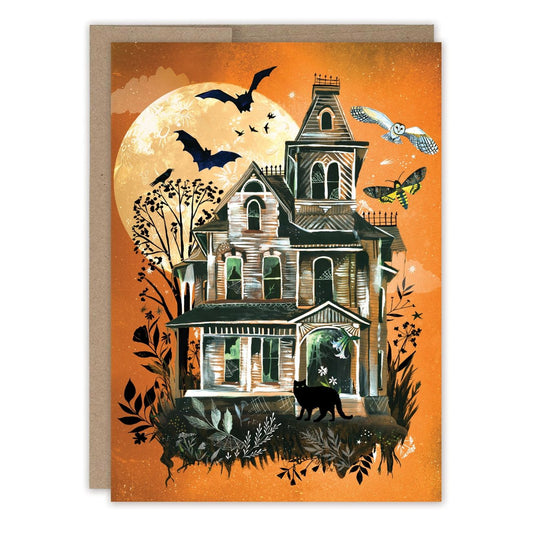 HAUNTED HOUSE HALLOWEEN CARD