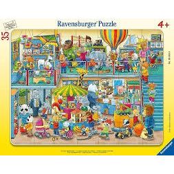 RAVENSBURGER CHILDREN'S FRAME PUZZLE ANIMAL TOY STORE 35 PC