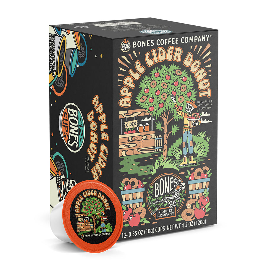 BONES COFFEE APPLE CIDER DONUT 12CT CUPS
