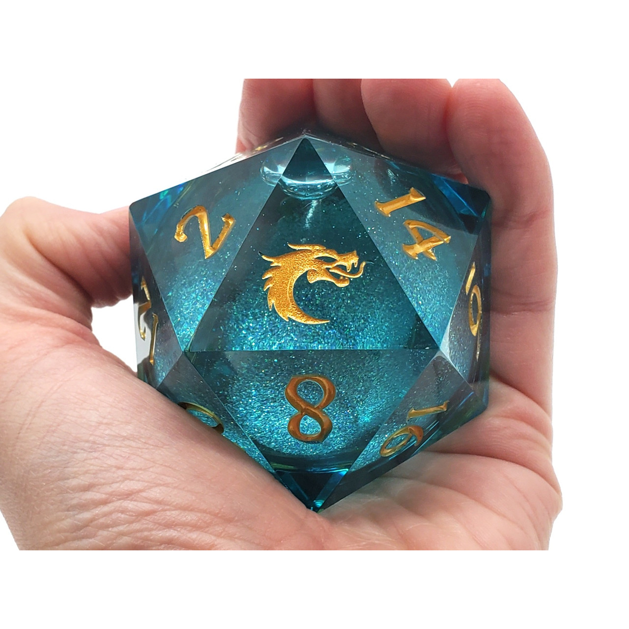 AZURE FURY: SHARP EDGED LIQUID INFUSED 55MM D20