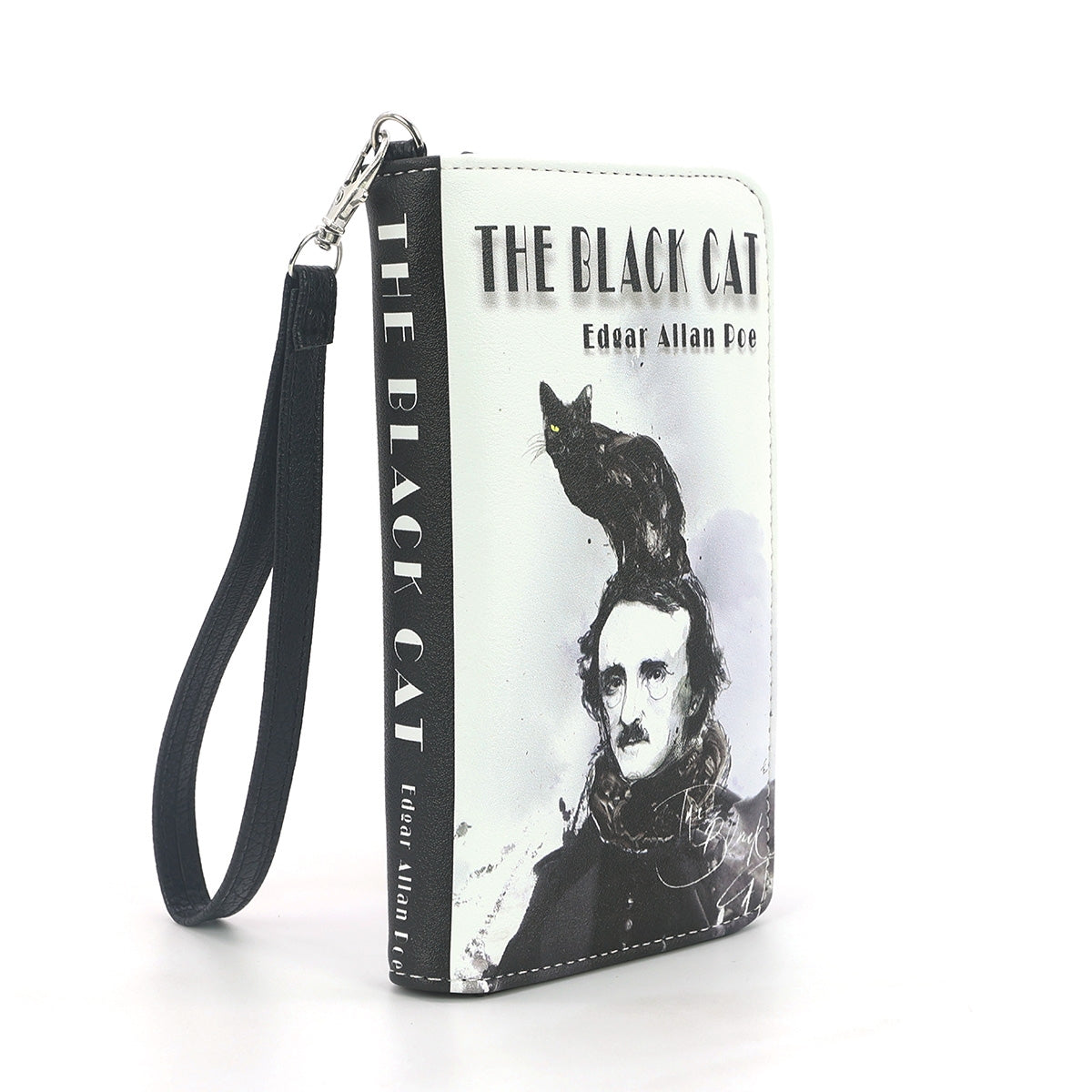 THE BLACK CAT BY EDGAR ALLAN POE BOOK WALLET WRISTLET