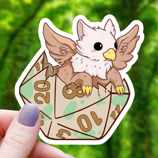 BABY GRIFFIN ON D20 STICKER