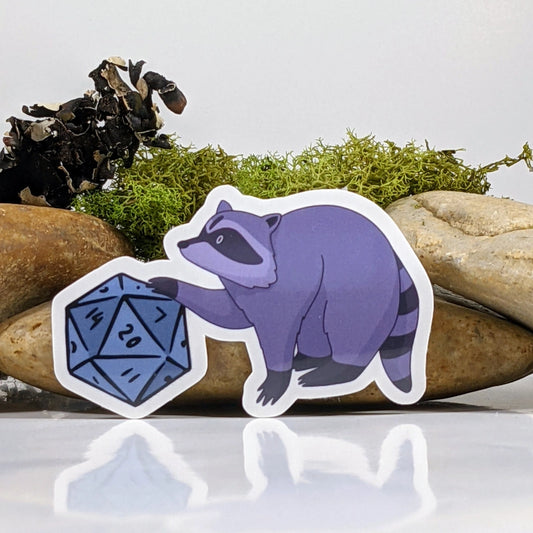 RACCOON FINDING D20 STICKER