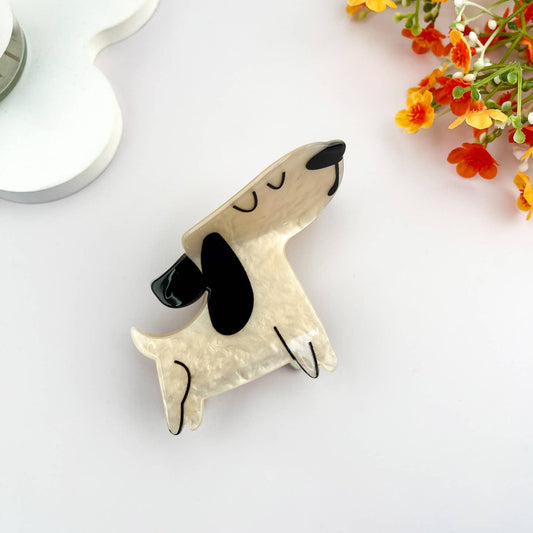 PLAYFUL PUPPY HAIR CLAW CLIP