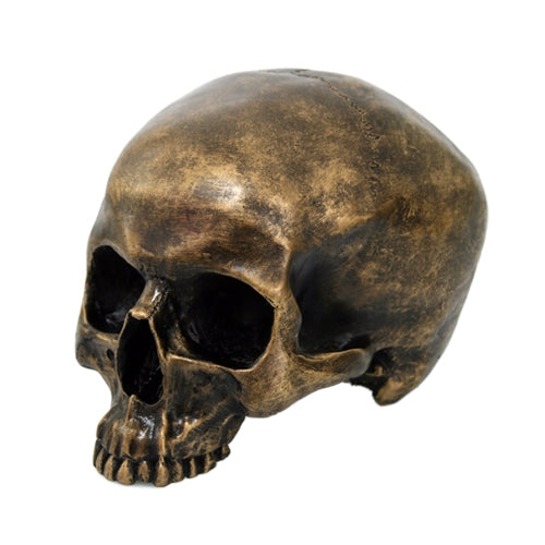 REPLICA SKULL STATUE (BRONZE TONE)